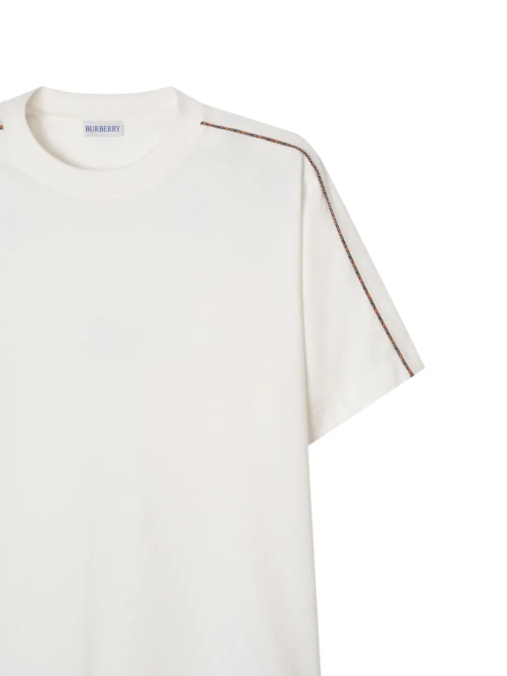 Burberry Check katoenen T-shirt Wit