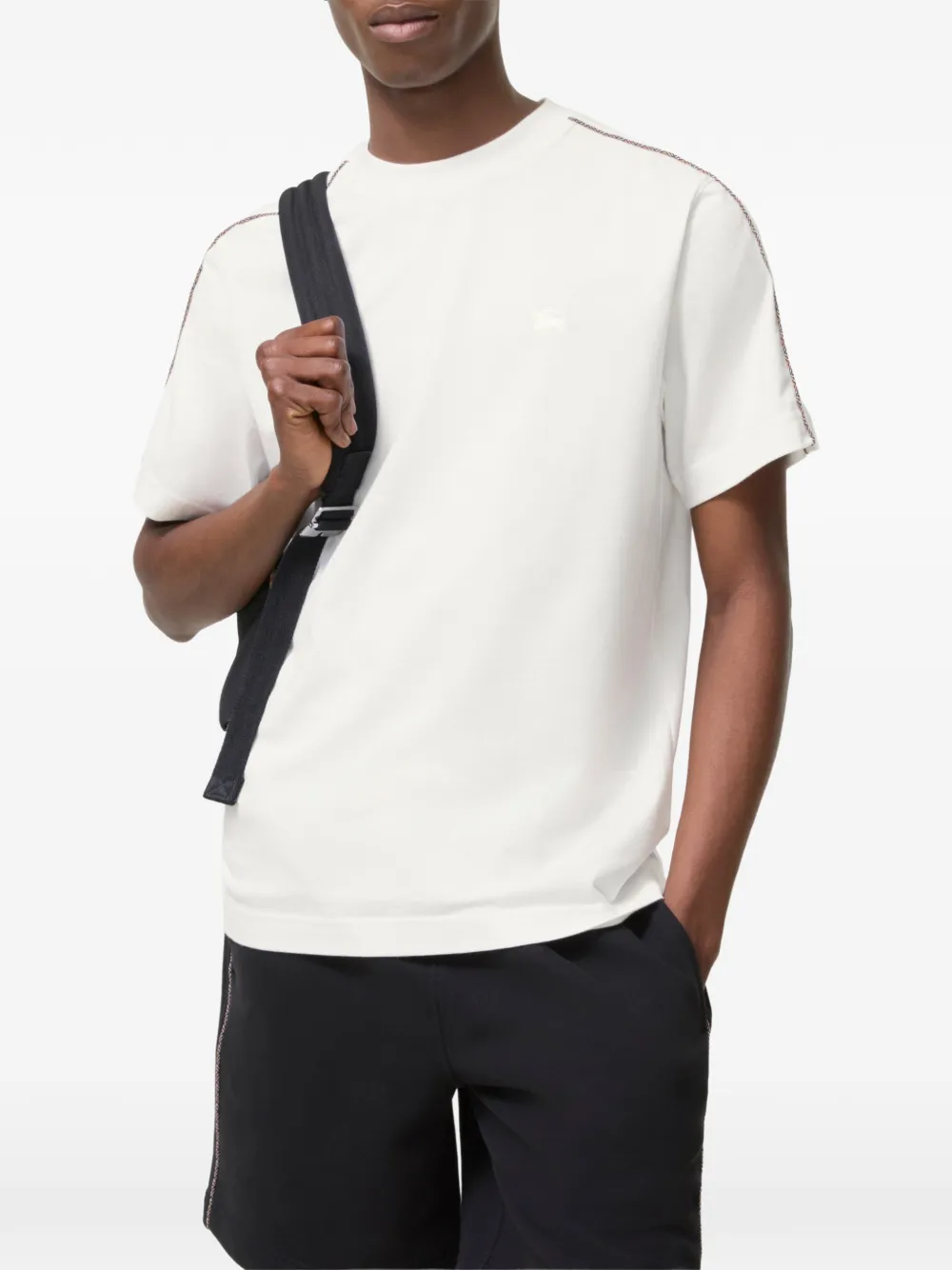 Burberry Check katoenen T-shirt Wit