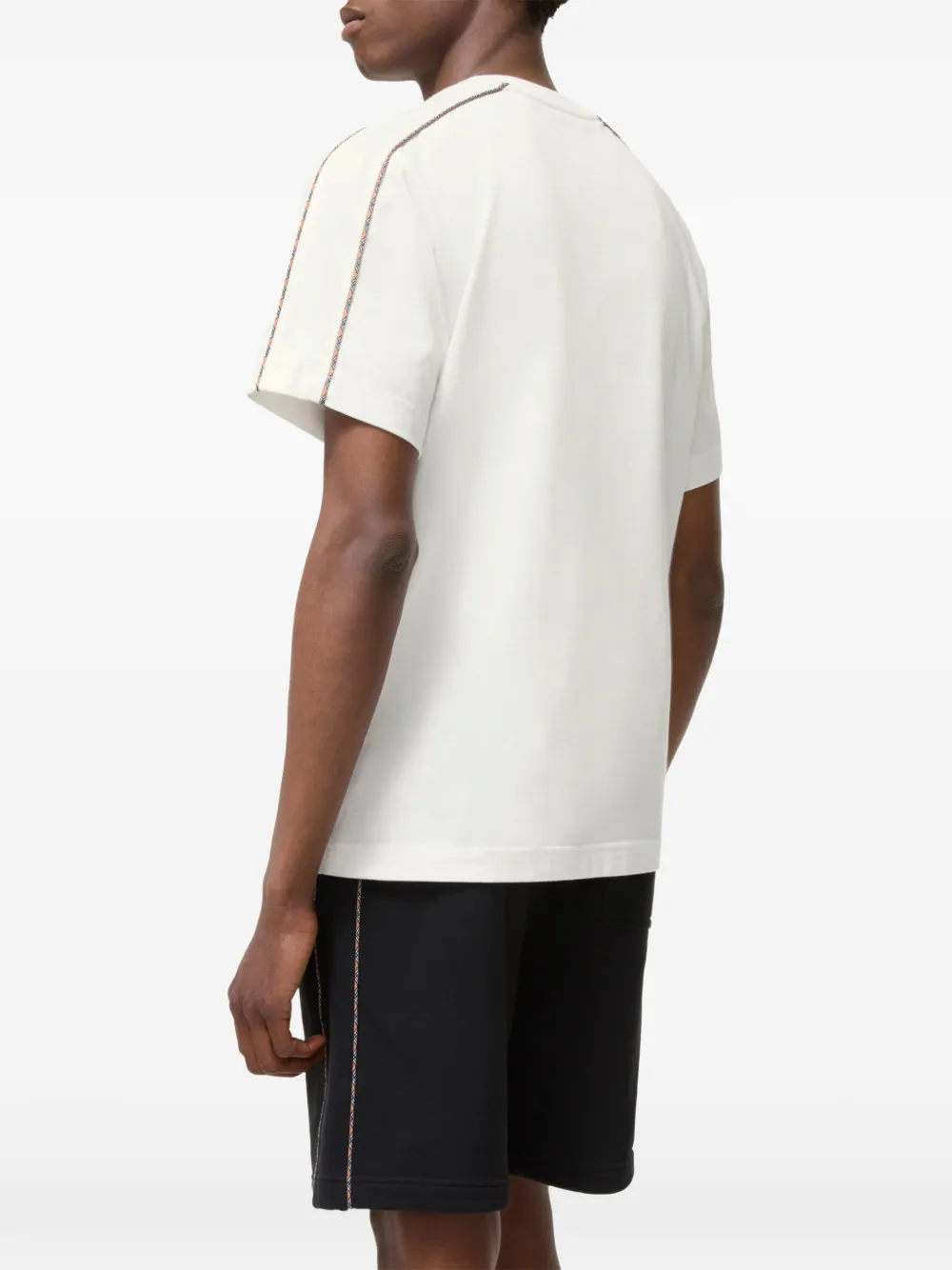 Burberry Check katoenen T-shirt Wit