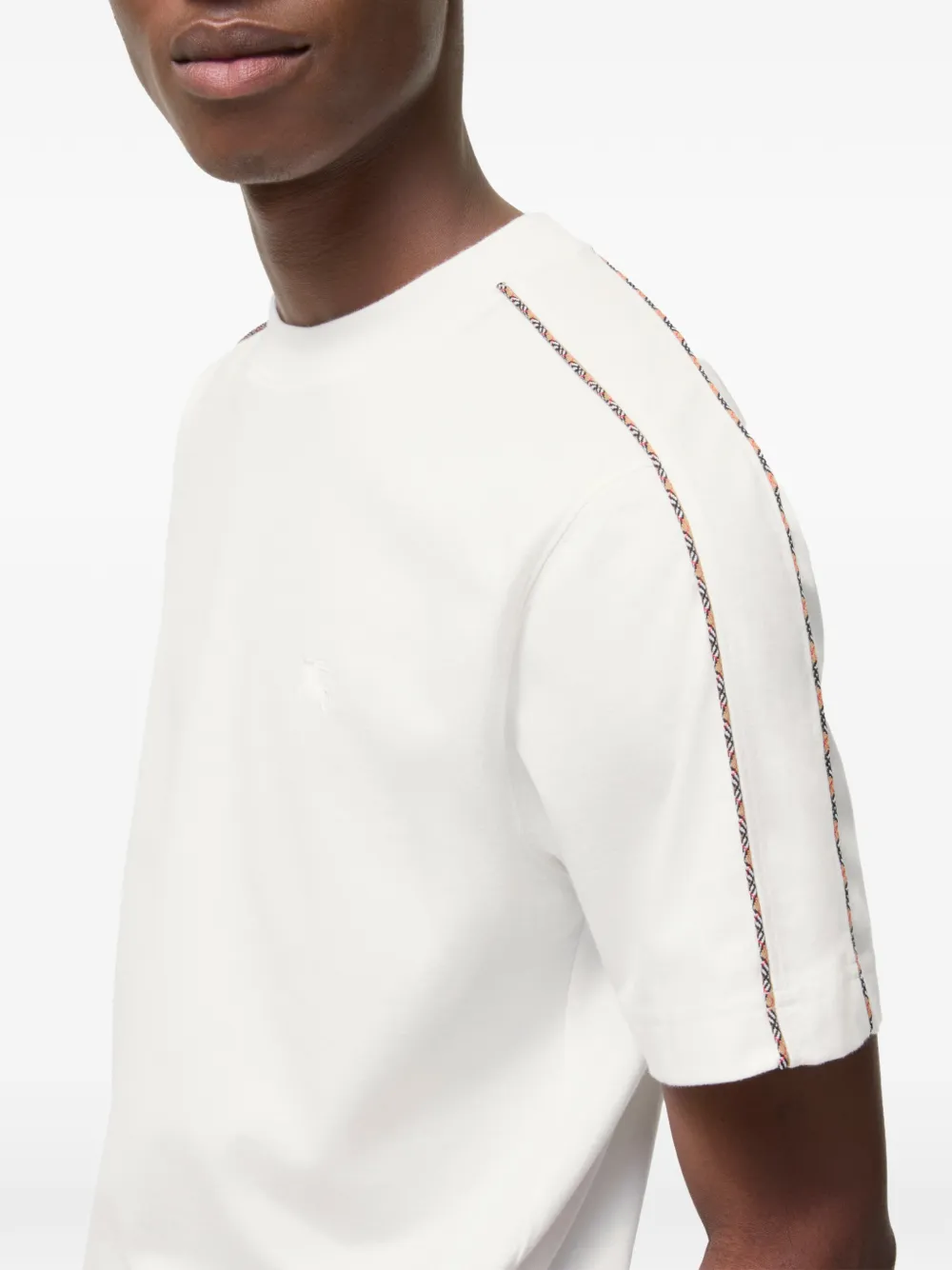 Burberry Check katoenen T-shirt Wit