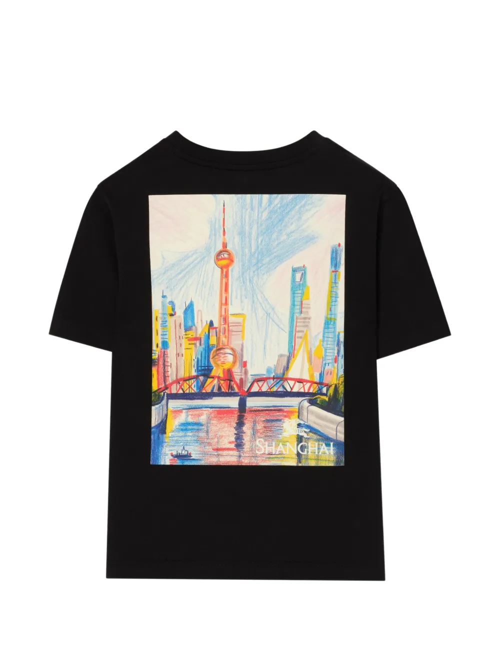 Burberry Kids Thomas Bear T-shirt met print Zwart