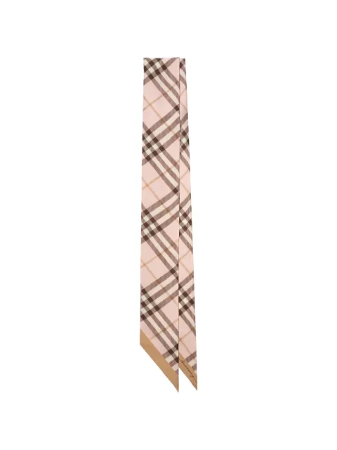 Burberry skinny contrast-Check silk scarf