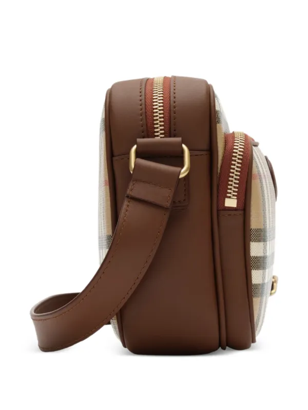 g*u様 BURBERRY ショルダーバッグ アイボリー/ブラウン Burberry Check Pocket Crossbody Bag | Neutrals | FARFETCH
