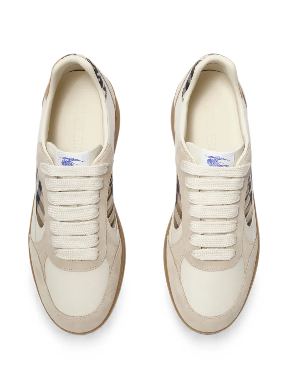Burberry leather suede and Check Terrace sneakers Beige