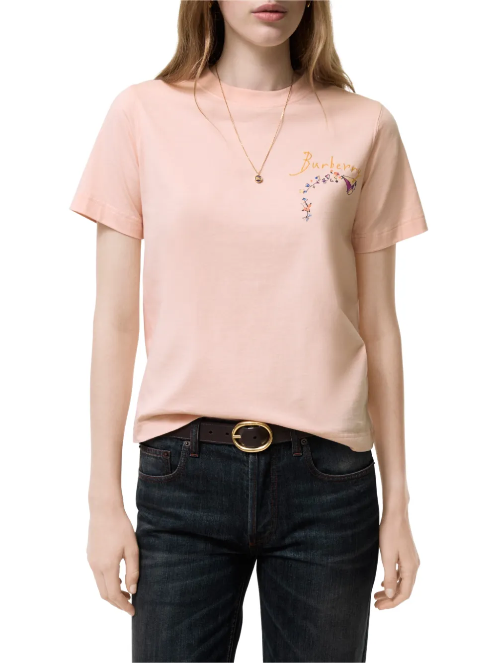 Burberry Brave Little Tree katoenen T-shirt Roze