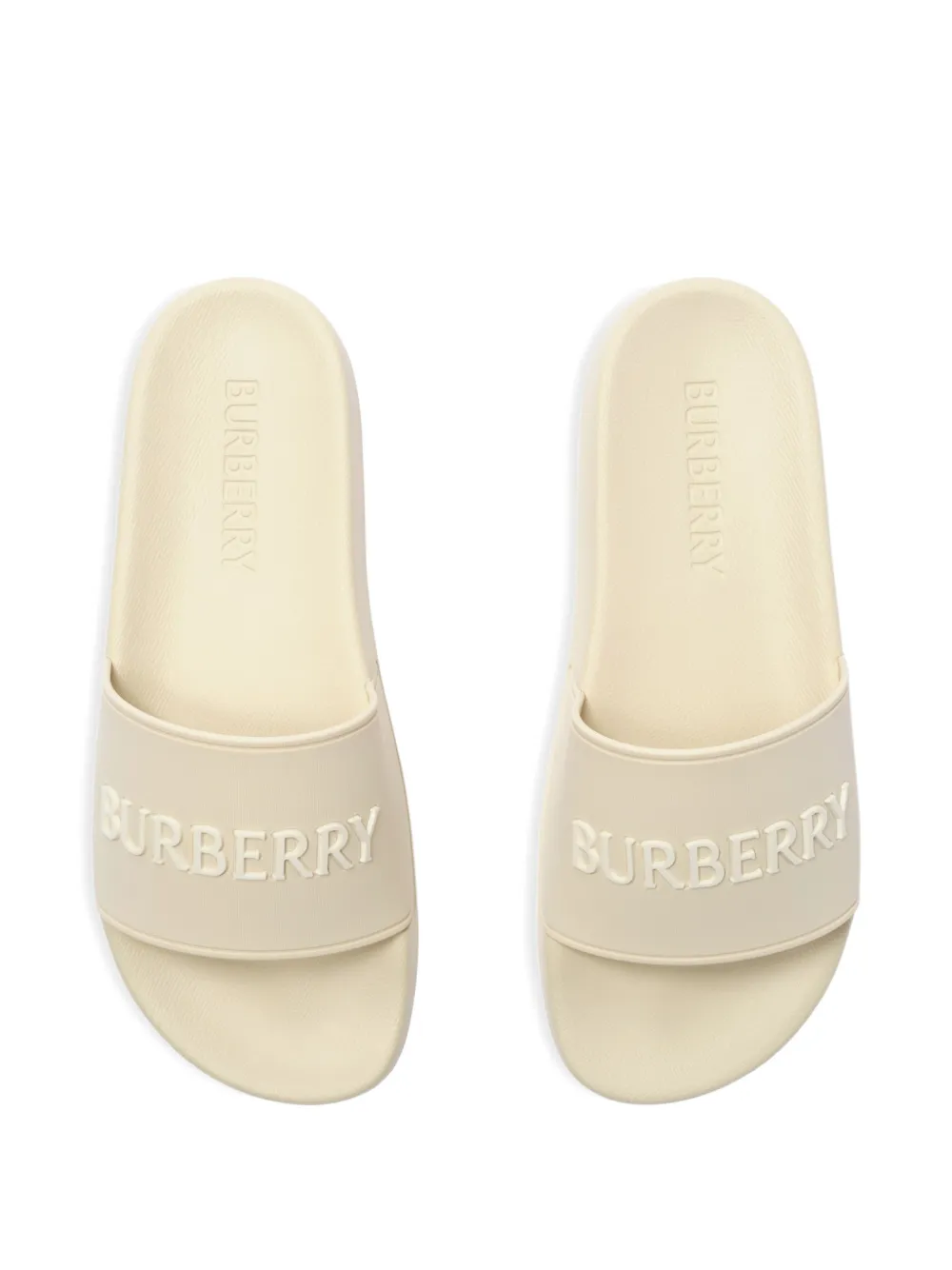 Burberry Slippers met logo Beige