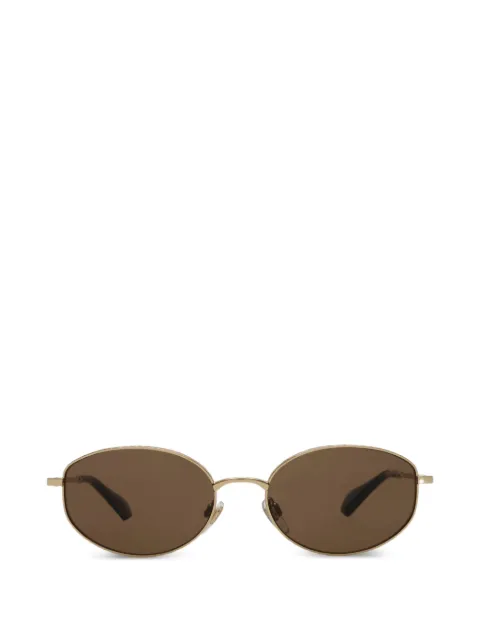 Burberry metal Check oval sunglasses