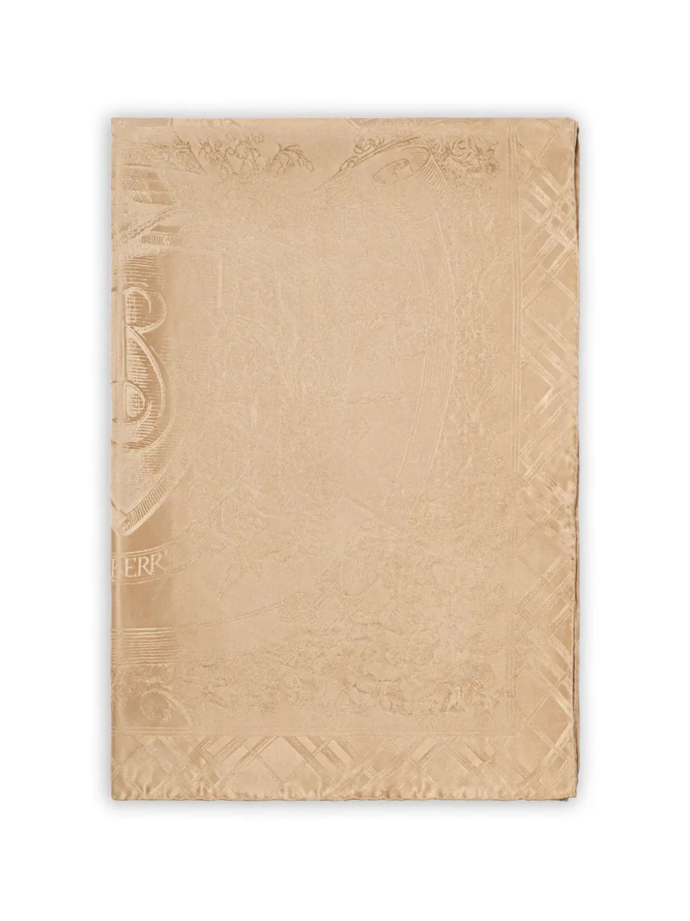 Burberry floral crest silk scarf - Neutrals