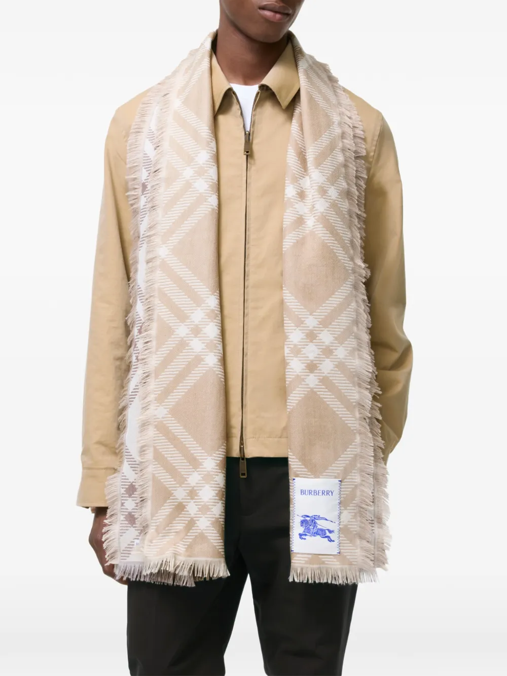 Burberry Geruite sjaal Beige