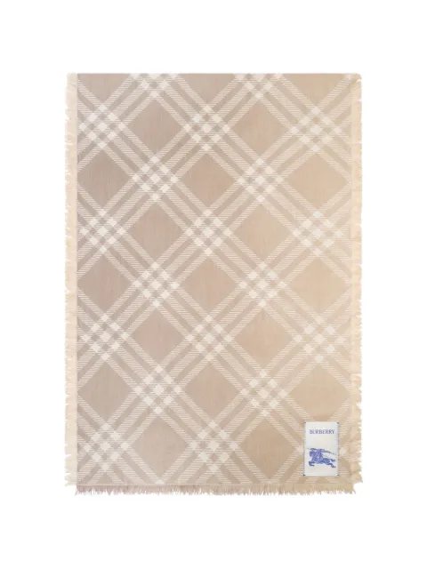 Burberry gradient Check wool silk scarf