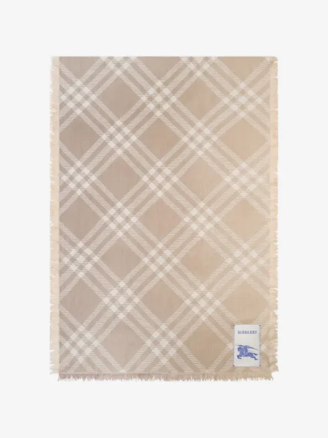 Burberry gradient Check wool silk scarf