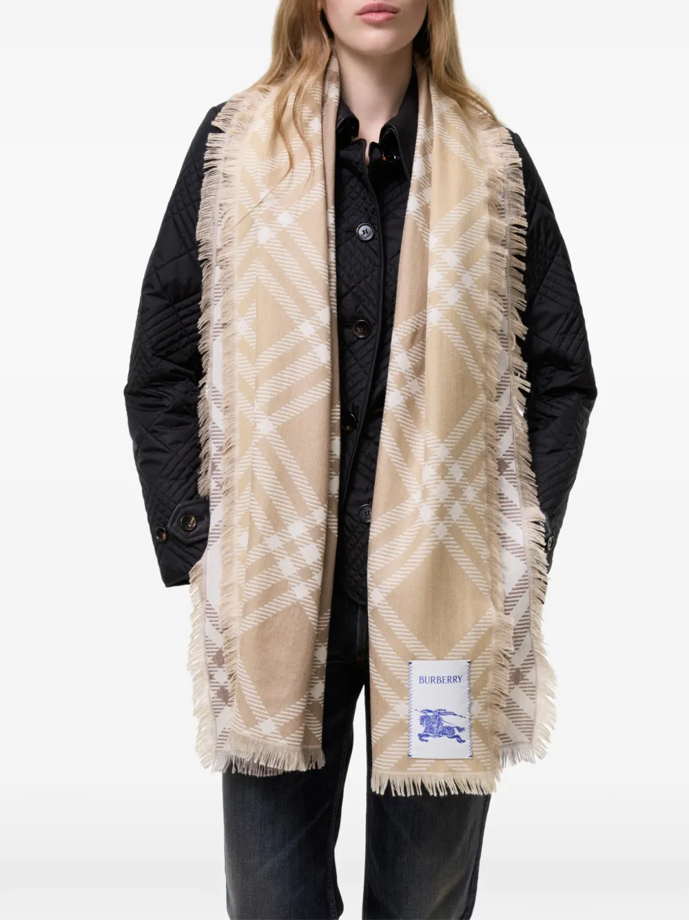 Burberry Geruite sjaal Beige