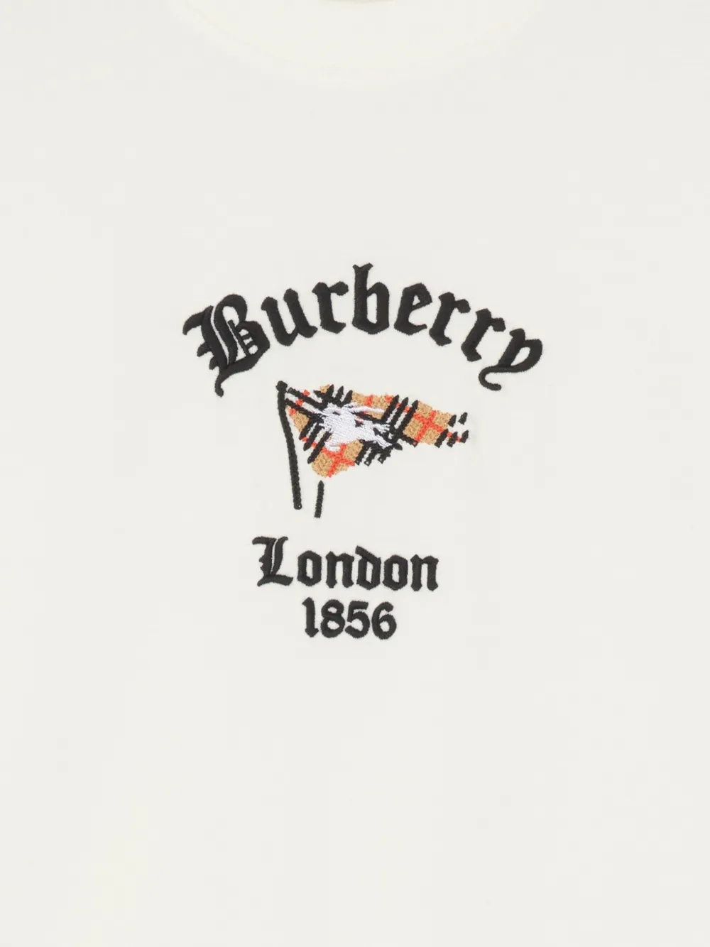 Burberry Geruit katoenen T-shirt Beige