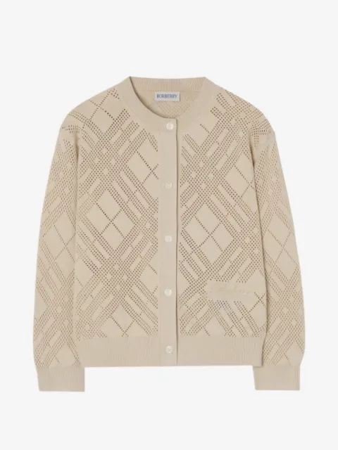 Burberry Kids pointelle-knit cardigan