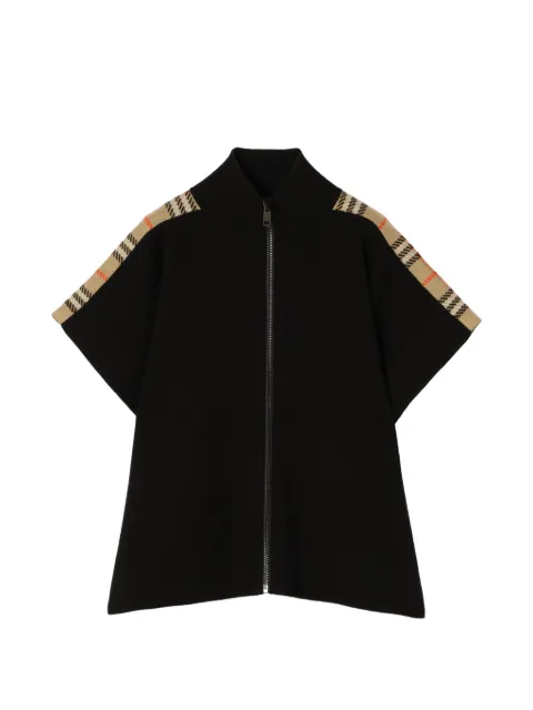 Burberry Kids Check-trim wool cape
