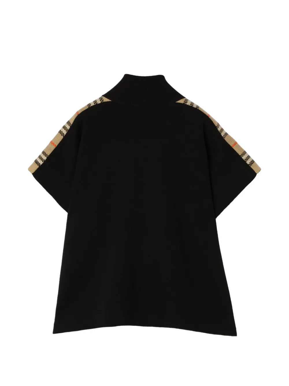 Burberry Kids Check wollen cape Zwart
