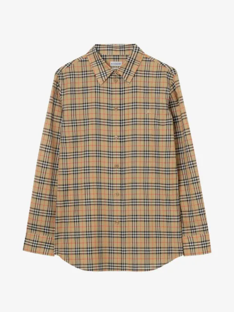Burberry chemise classique en coton à carreaux