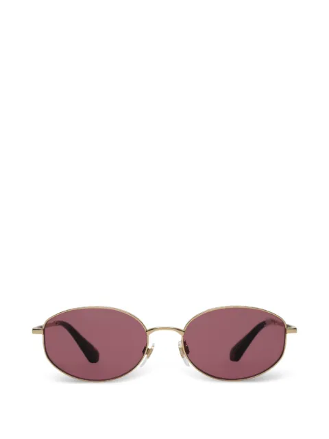Burberry metal Check oval sunglasses