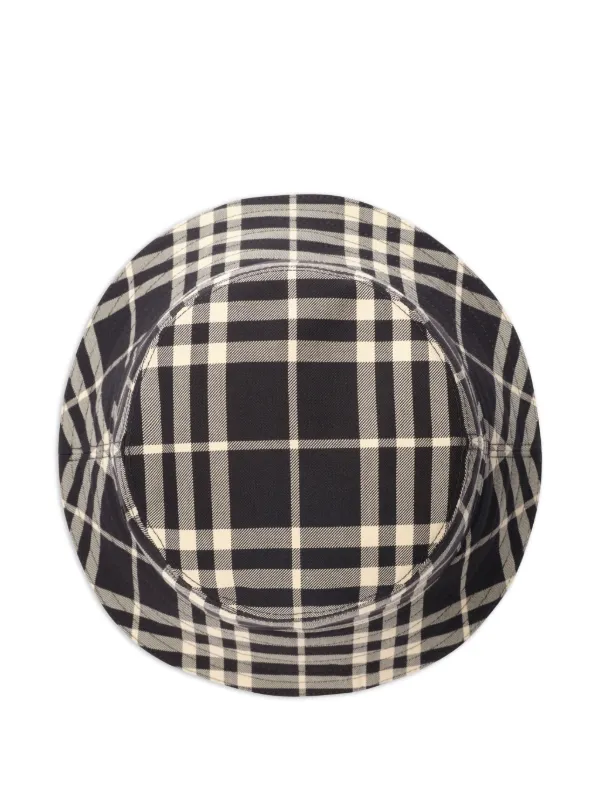 ⭐*︎様 Burberry チェック柄 バケットハット Burberry チェック バケットハット | ブラック | FARFETCH JP
