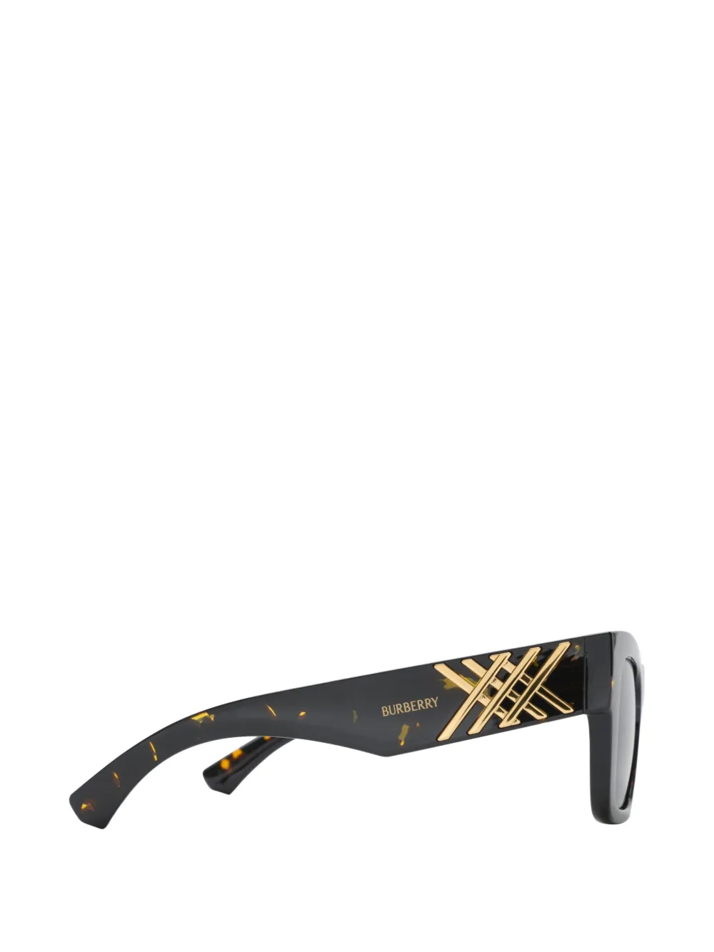Burberry Heritage zonnebril met vierkant montuur Bruin