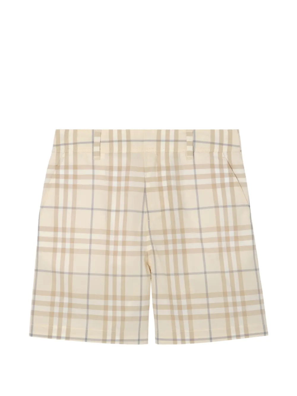Burberry Kids Check cotton shorts - Toni neutri