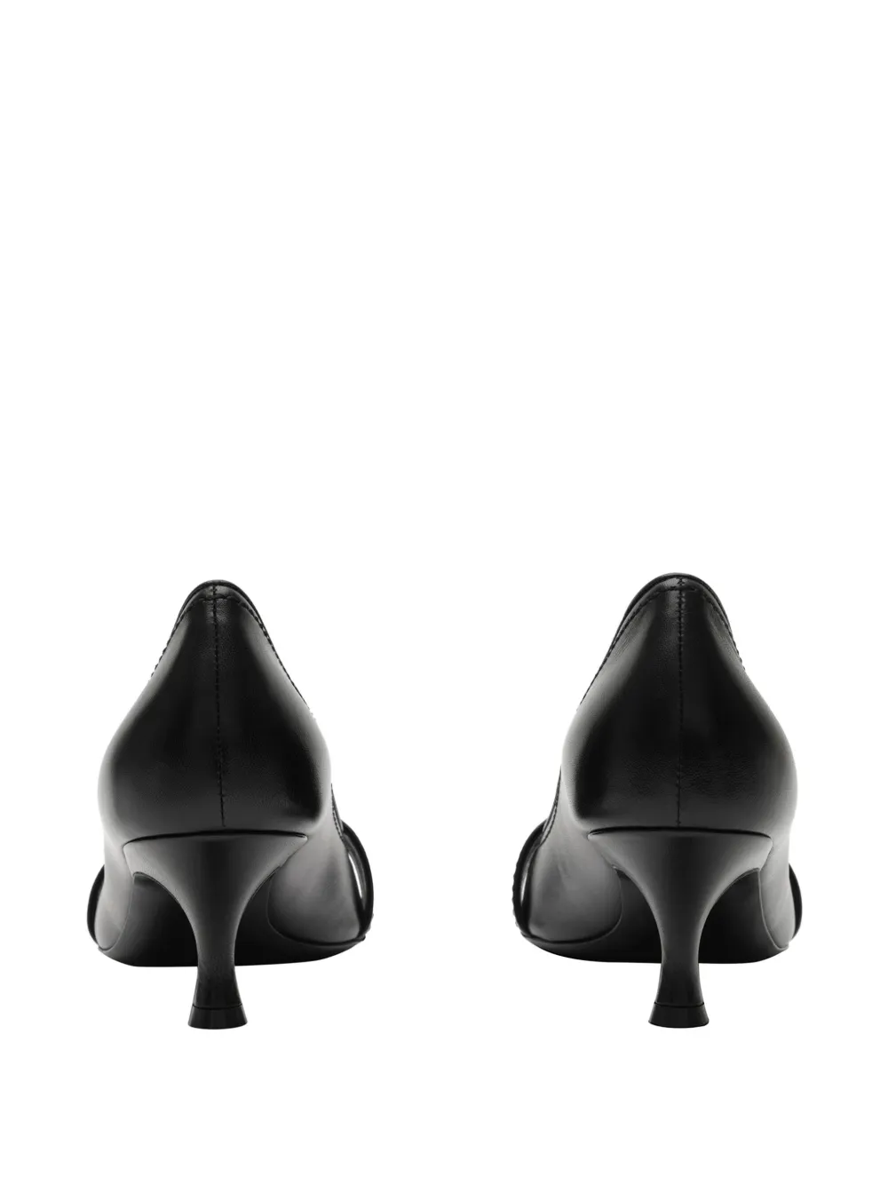 Burberry leather Cotswolds low pumps Zwart