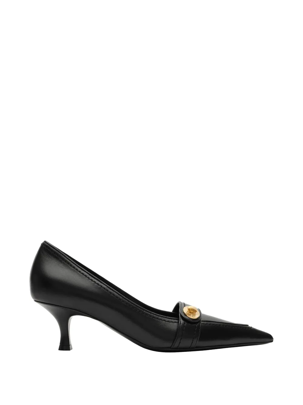 Burberry leather Cotswolds low pumps Zwart