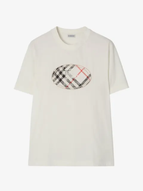 Burberry Check Knight stamp cotton T-shirt