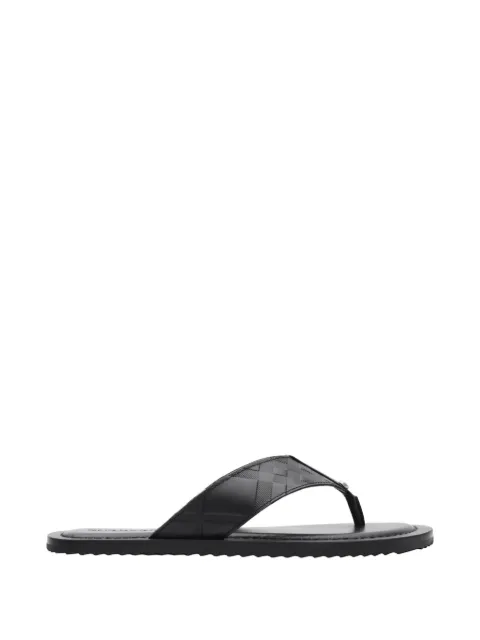 Burberry embossed check leather Pavilion sandals