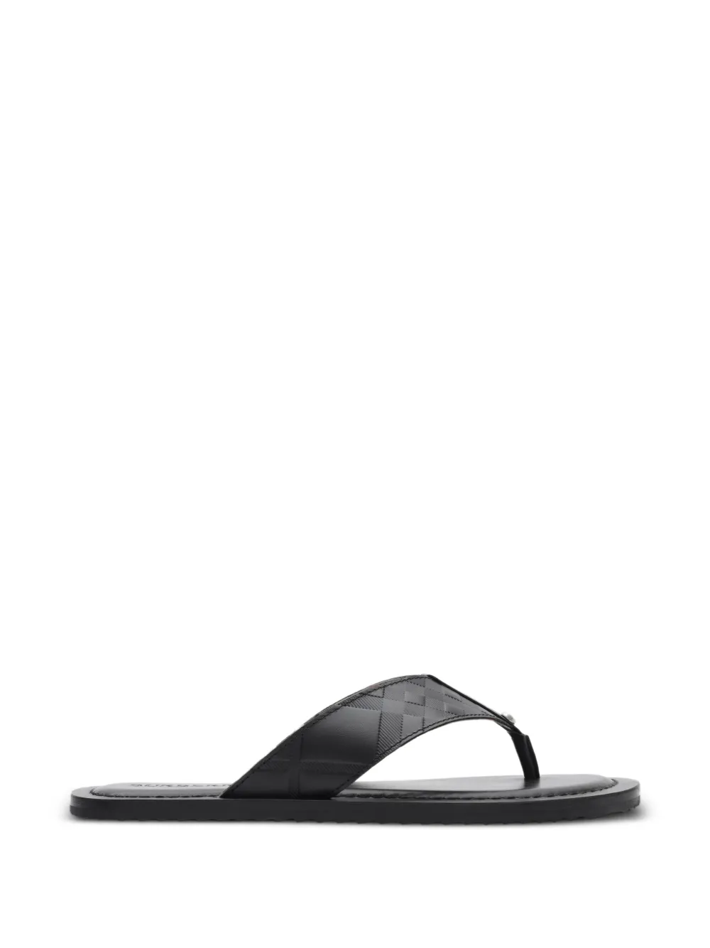 Burberry embossed check leather Pavilion sandals - Nero