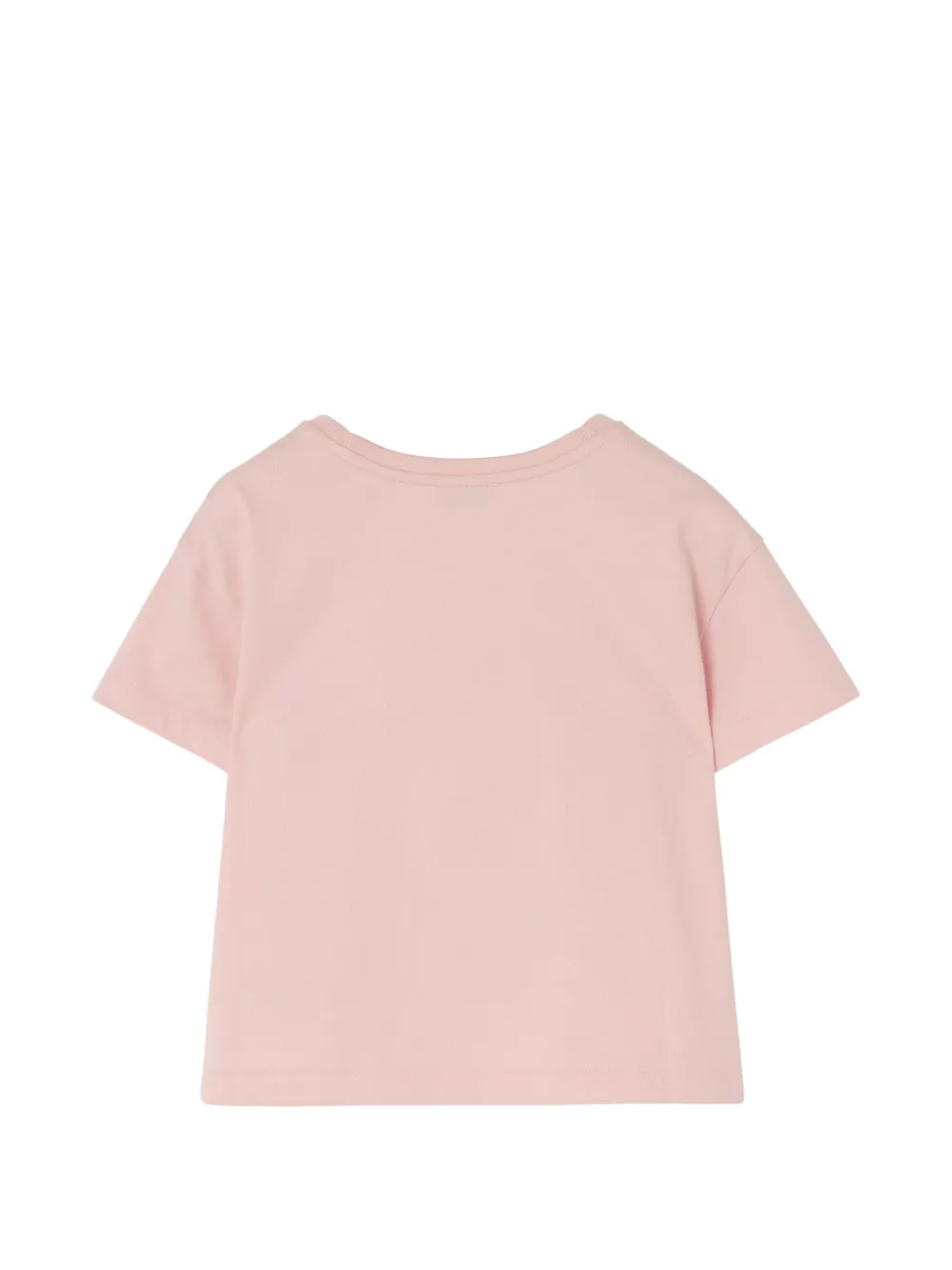 Burberry Kids Katoenen T-shirt met Knight-detail Roze