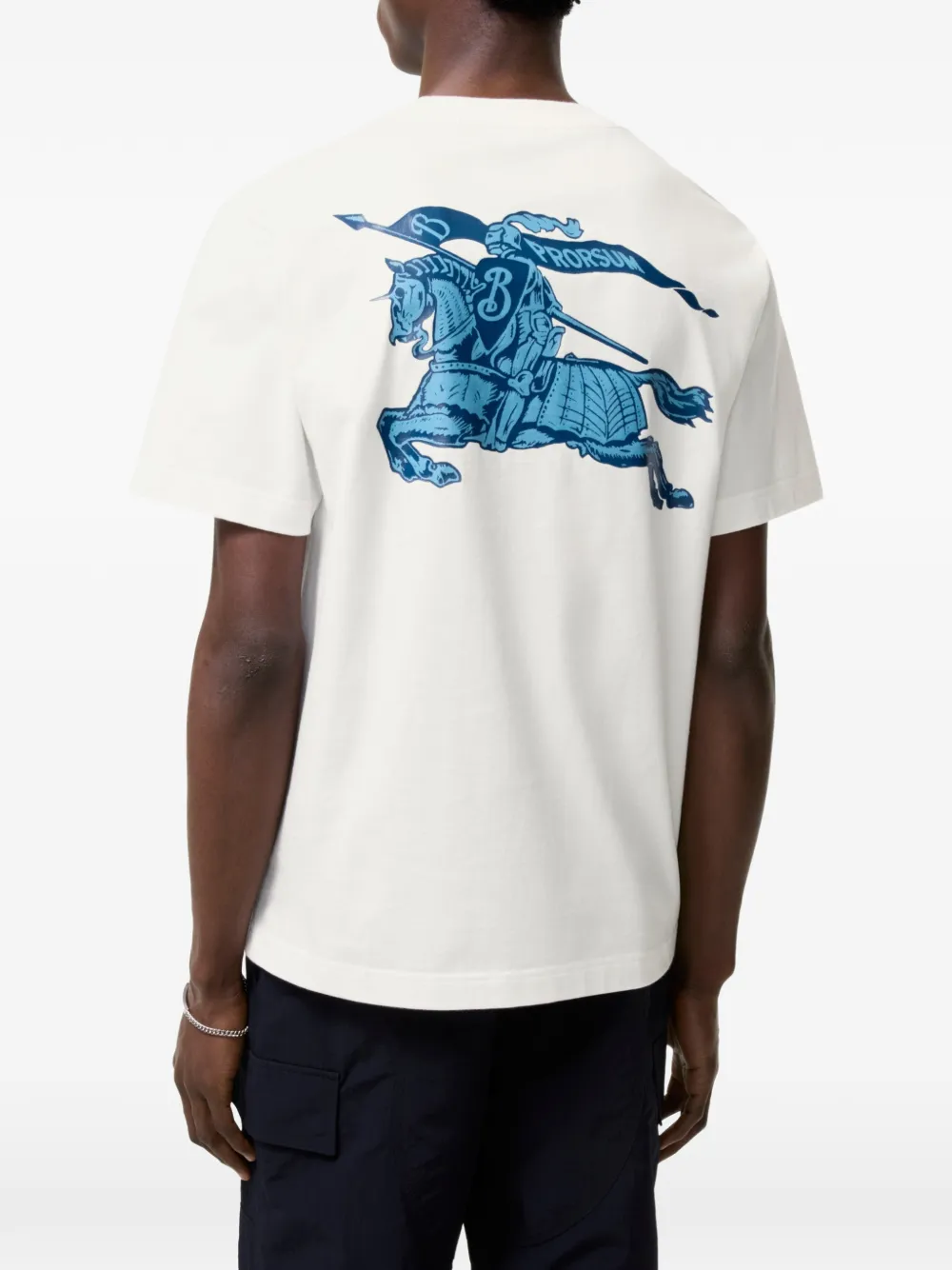 Burberry Katoenen T-shirt met logo Beige