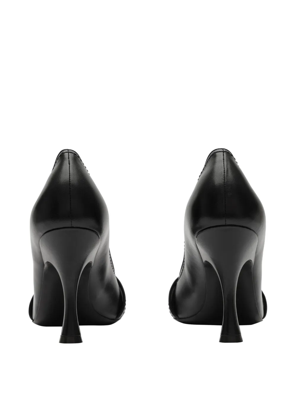 Burberry leather Cotswolds high pumps Zwart