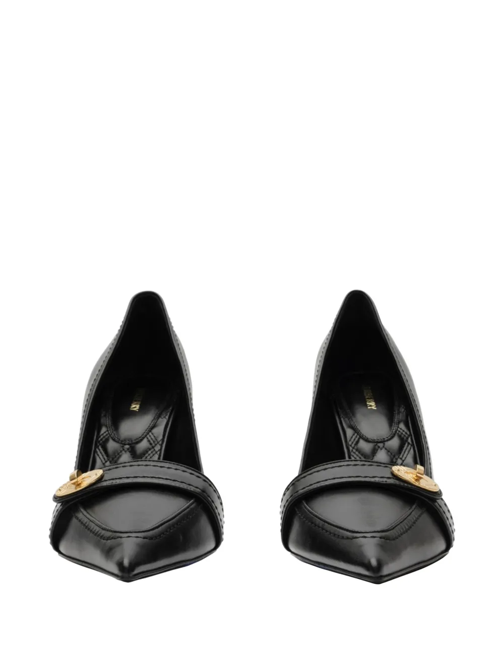 Burberry leather Cotswolds high pumps Zwart