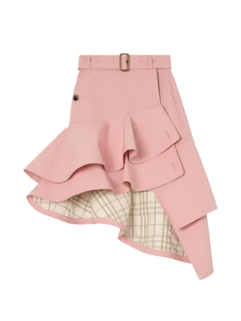 Burberry ruffled gabardine trench skirt