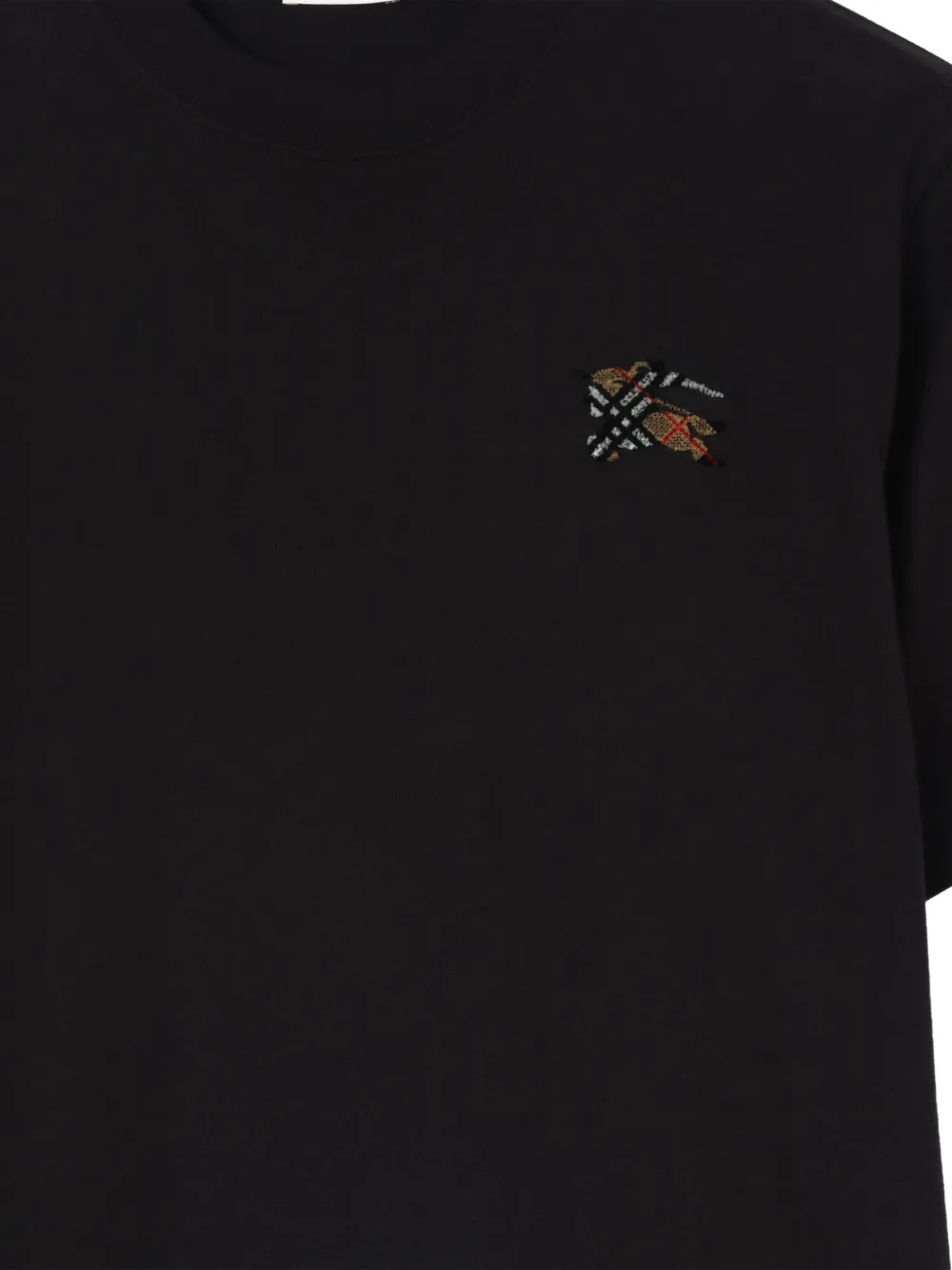 Burberry Knight katoenen T-shirt Zwart