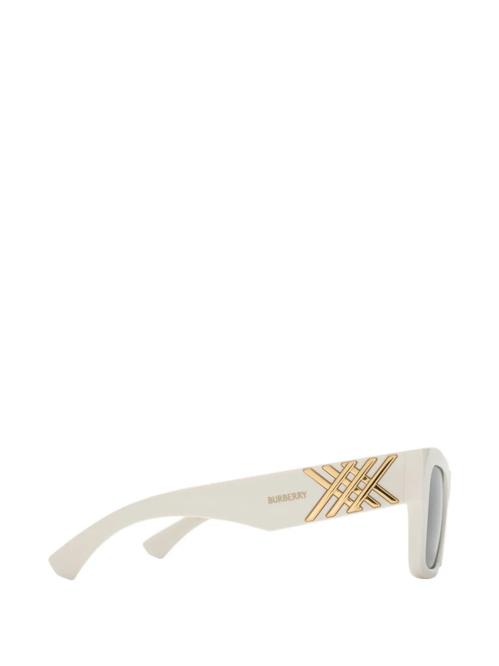 Burberry Eyewear Heritage zonnebril met vierkant montuur Wit