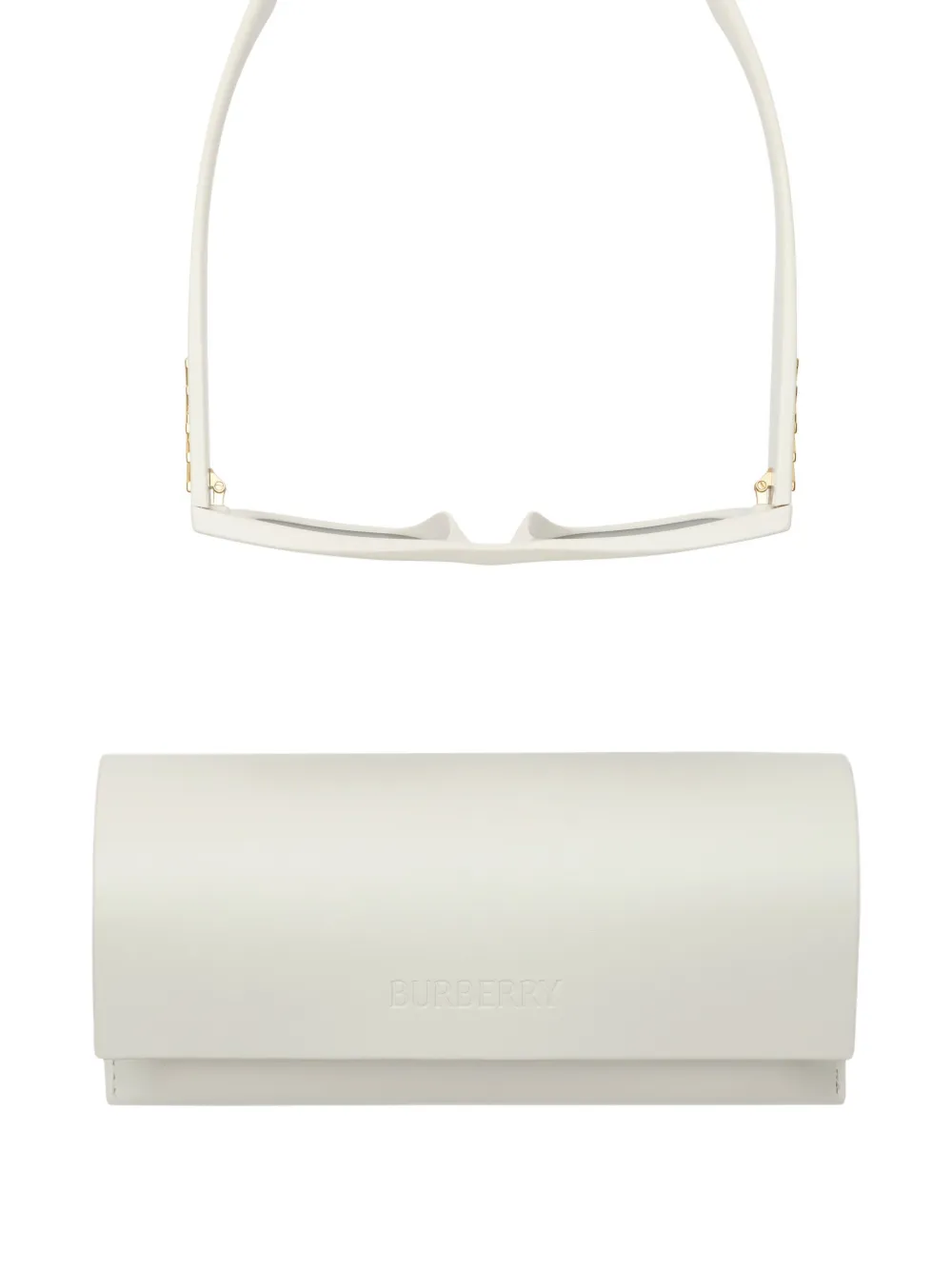 Burberry Eyewear Heritage zonnebril met vierkant montuur Wit