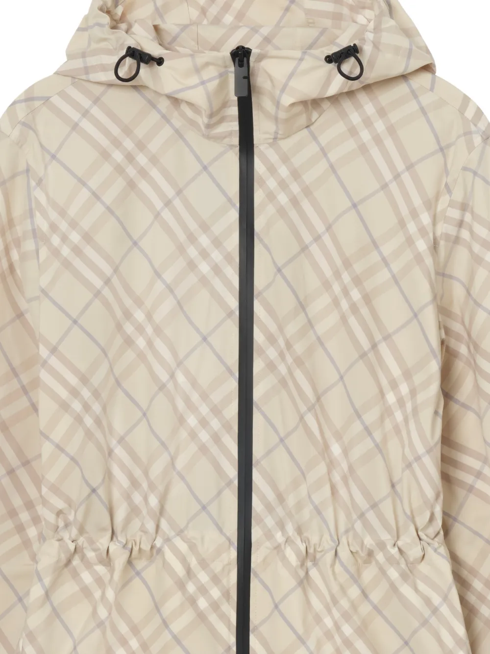 Burberry Check Whitstable jack met capuchon Beige