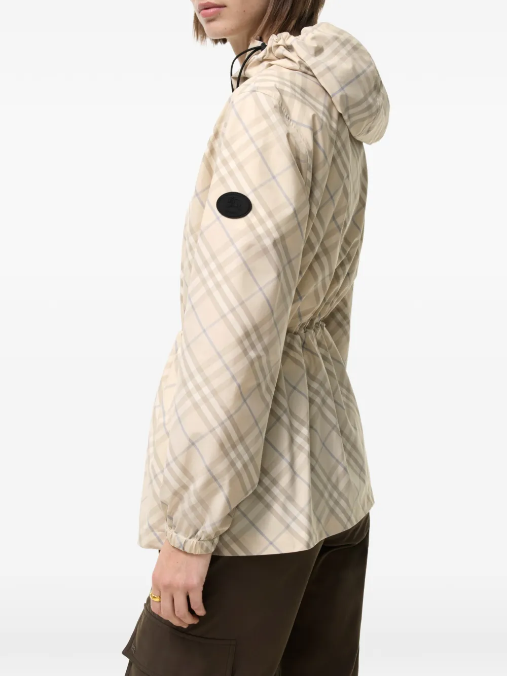 Burberry Check Whitstable jack met capuchon Beige