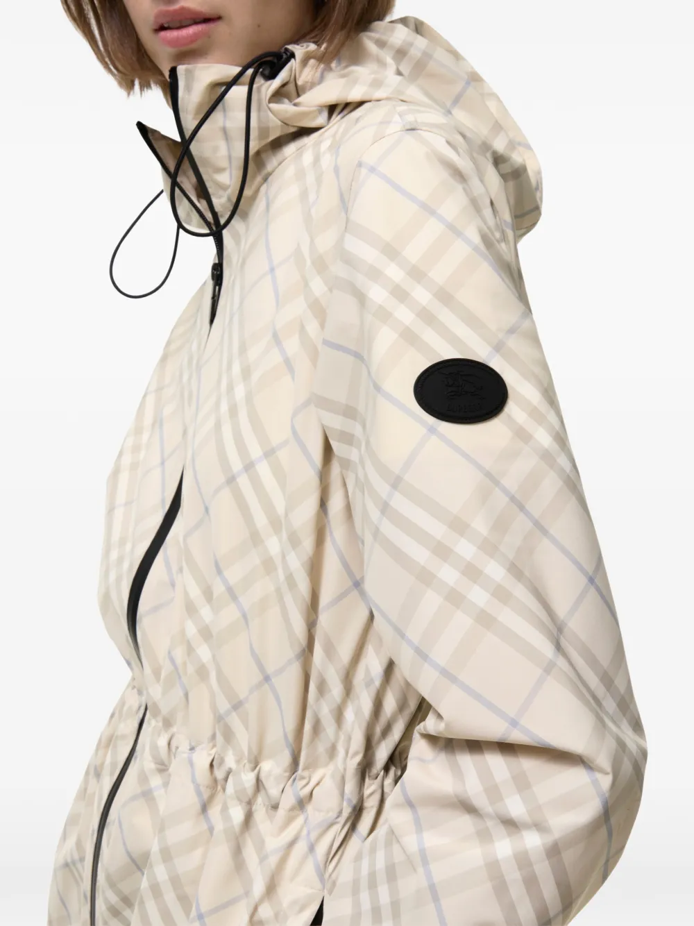 Burberry Check Whitstable jack met capuchon Beige