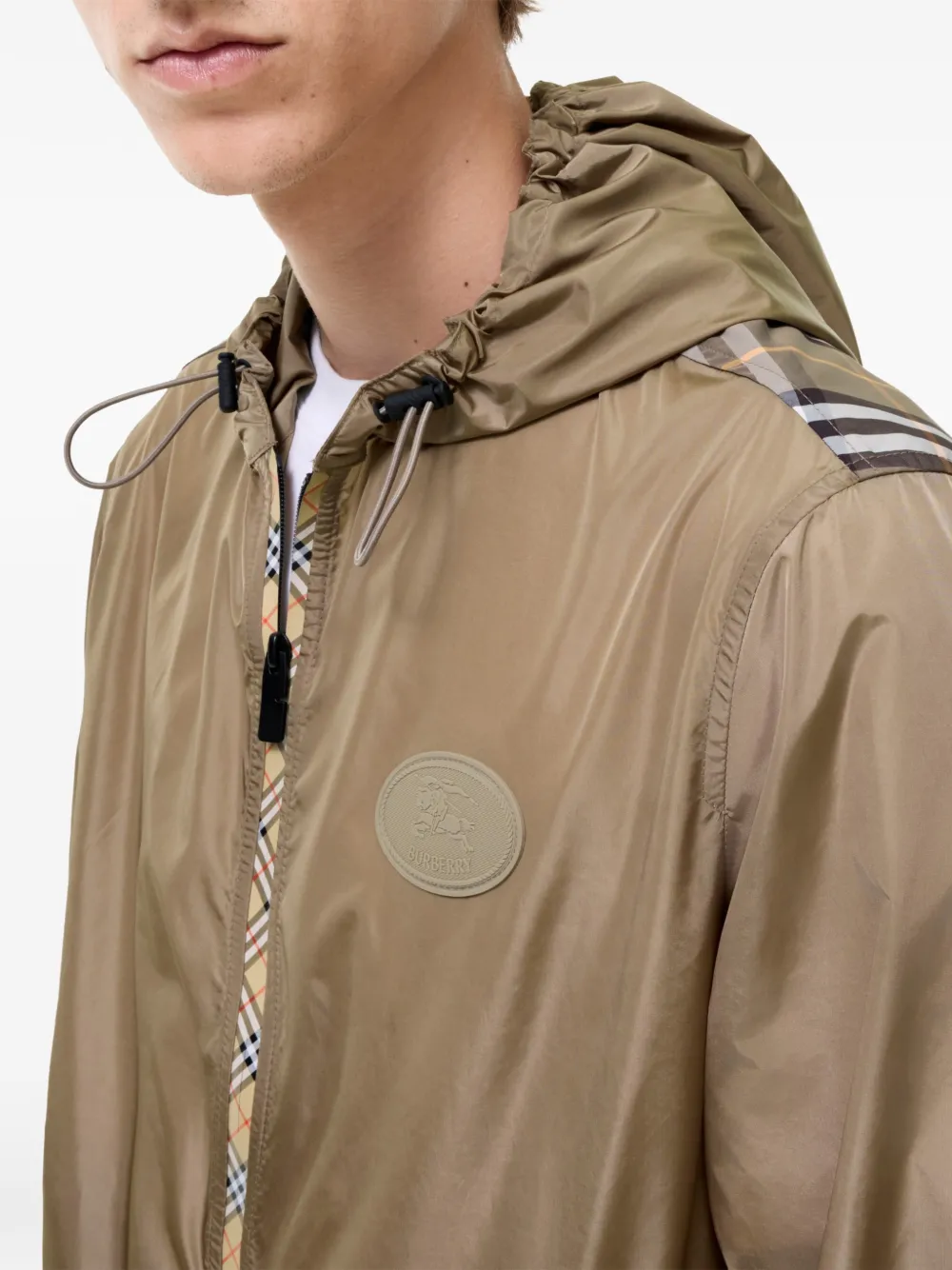 Burberry Check nylon jack Bruin