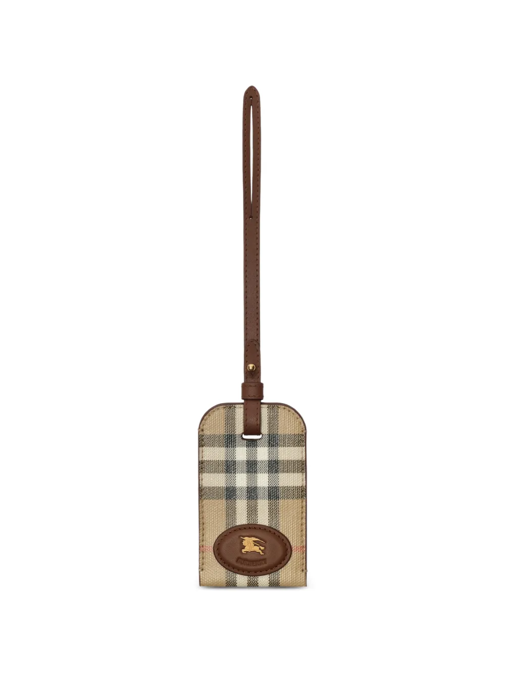 Burberry Check luggage tag - Neutrals