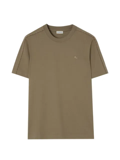 Burberry Check-piping cotton T-shirt