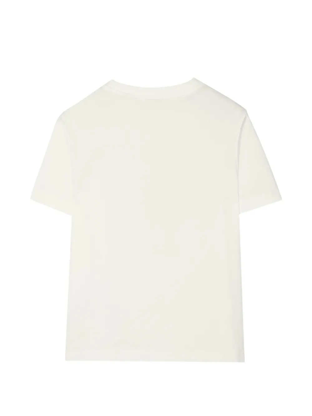 Burberry Kids Katoenen T-shirt met vlag Wit
