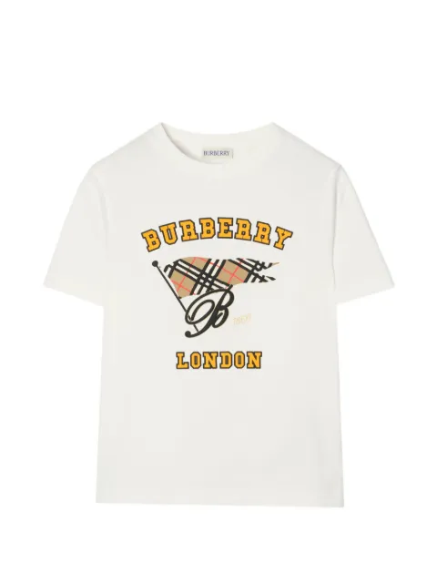 Burberry Kids flag cotton T-shirt