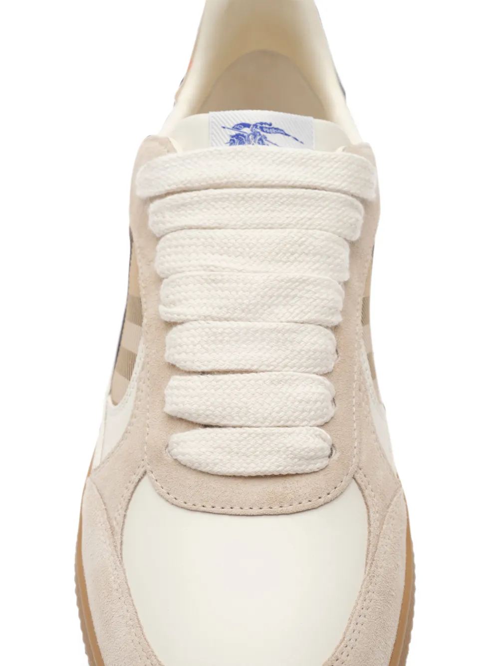 Burberry Check Terrace leren suède sneakers Beige