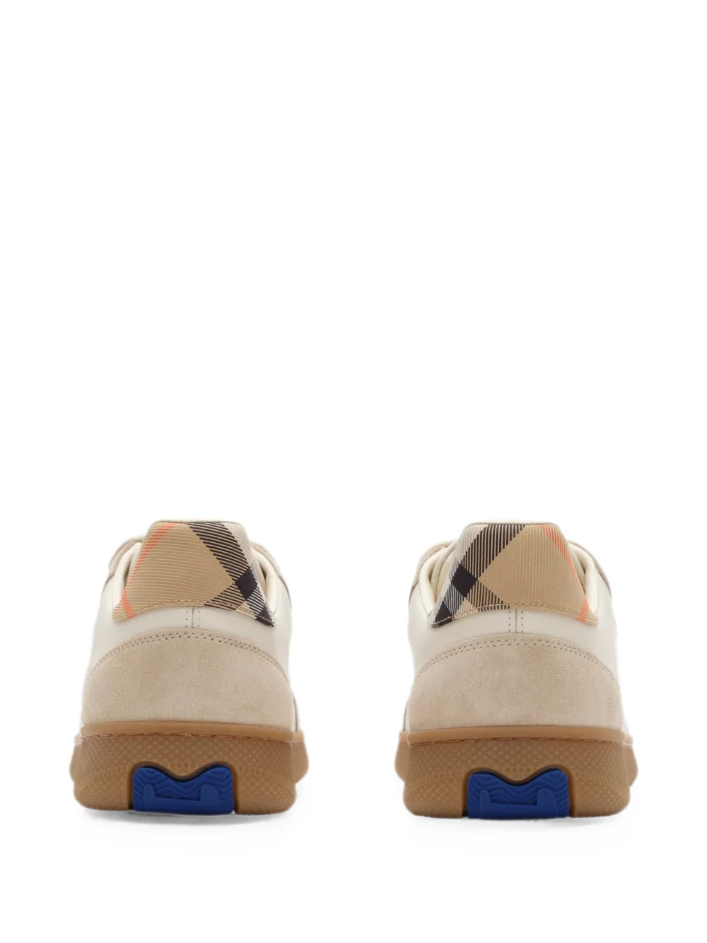 Burberry Check Terrace leren suède sneakers Beige
