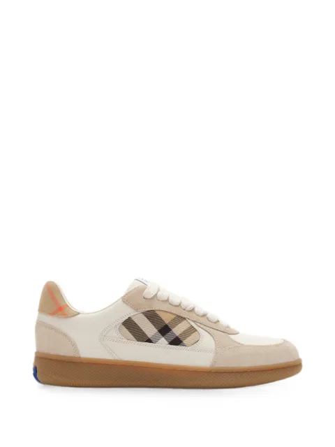 Burberry Check Terrace leren en suède sneakers