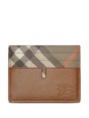 Burberry Porta-cartões Xadrez Com Logo Gravado | Marrom | FARFETCH BR